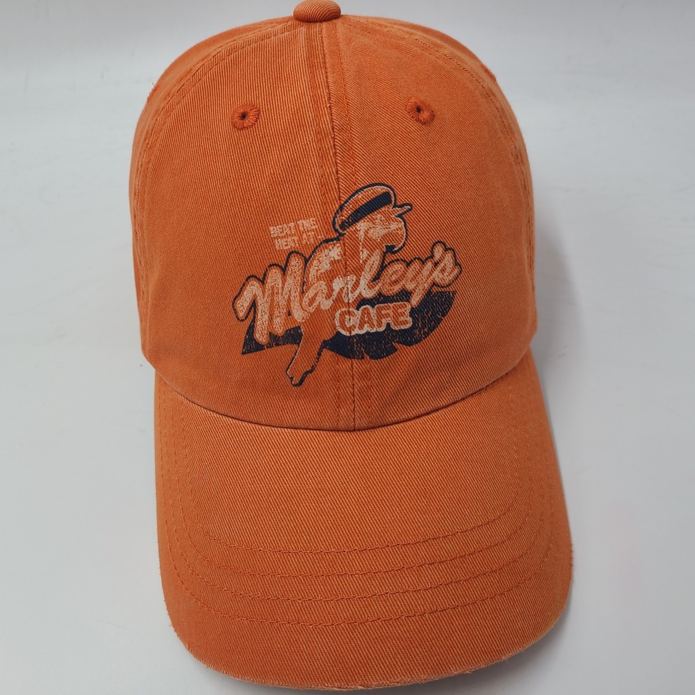 American Eagle Hat Adjustable Orange Marleys Cafe Parrot Macaw Rasta Logo Men